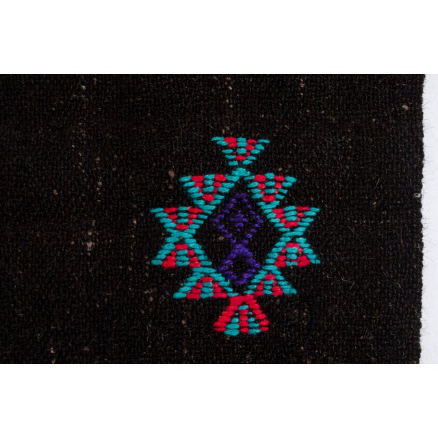 Organic Vintage Black Kilim Runner For Sale - Image 9 of 10