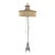 1910 Marble-Based Silver & Gold Colored Accents Floor Lamp with Fringe Shade For Sale