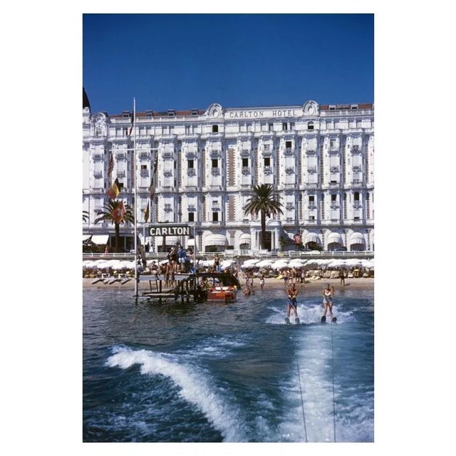 Hotel Sports 1958 1958: Holidaymakers water-skiing in front of the Carlton Hotel, Cannes. Slim Aarons Slim Aarons was one...