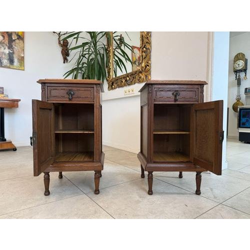 Art Nouveau Nightstands, 1890s, Set of 2 For Sale - Image 13 of 18