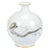 White Cinder And Smoke Vase, Small For Sale