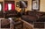 Ornate Traditional Burgundy Sofa & Loveseat Set For Sale - Image 9 of 9
