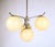 Art Deco Bauhaus Nickel Plated Chandelier with Opaline Glass, 1930s For Sale - Image 4 of 9
