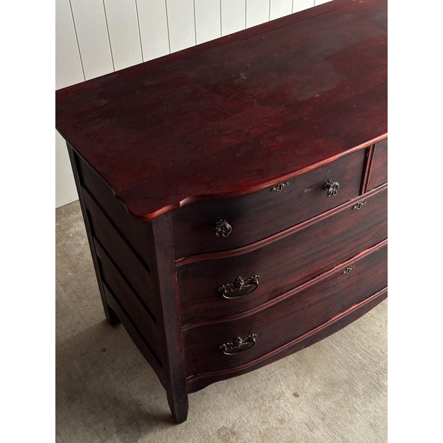 Antique Serpentine Mahogany Chest of Drawers, C. 1890 For Sale - Image 10 of 16