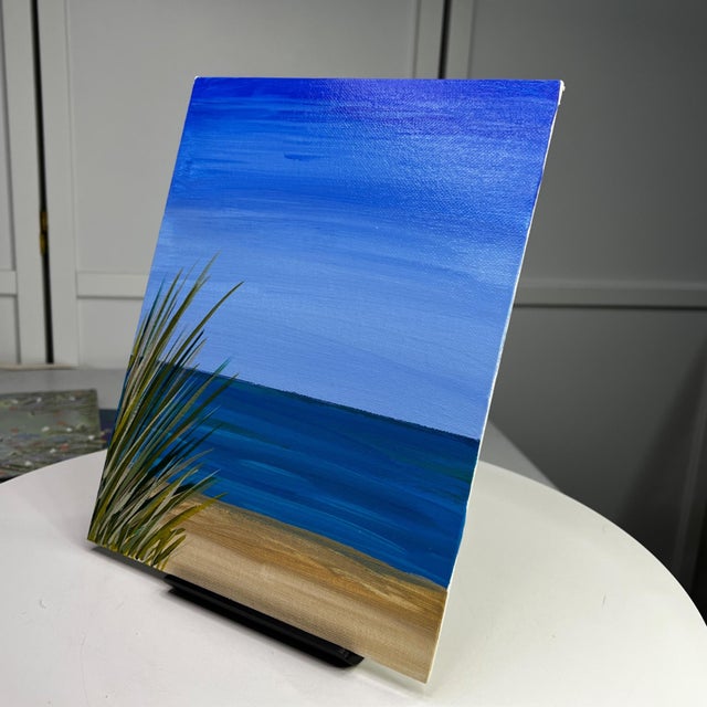 2020s "Ocean Seascape" Coastal Wall Art Acrylic Painting Unframed For Sale - Image 5 of 7