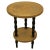 Bohemian Art Deco Round Wood and Brass Side Table, 1930s For Sale - Image 4 of 4