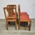 Set of 4 Antique English Oak Dining Chairs With Geometric Backs, Circa 1920s For Sale - Image 4 of 6