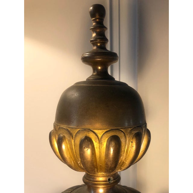 Continental Antique Doré Bronze Andirons with Lion Motifs - A Pair For Sale - Image 13 of 18