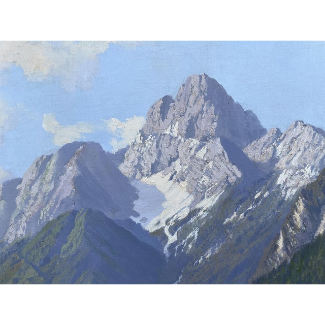 Paul Schuler, Croda Rossa d'Ampezzo, 1920s, Oil Painting on Canvas, Framed For Sale - Image 7 of 18