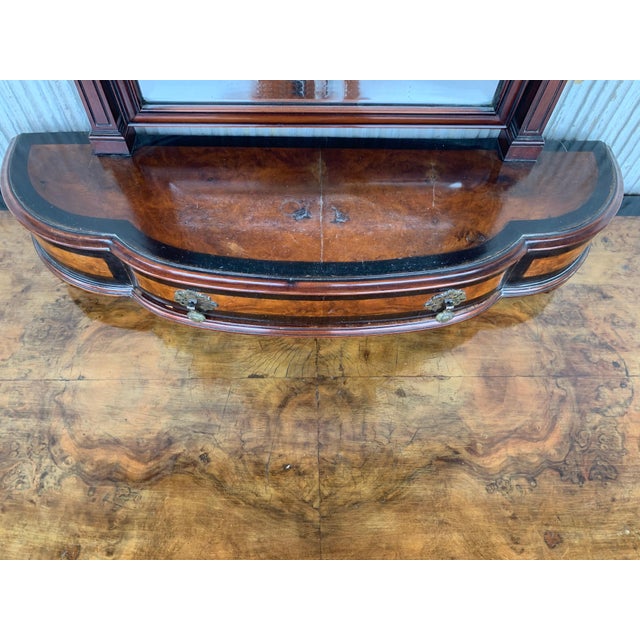 1900s Venetian Baroque Commode Chest of Drawers in Burl Walnut with Ebonized Det For Sale - Image 14 of 18