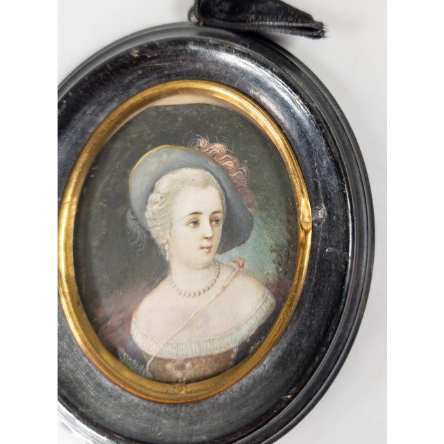 19th Century English Georgian Style Victorian Miniature Portrait of a Lady For Sale In New York - Image 6 of 13