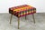 Mid-Century Modern Colorful Velvet Bench With Metal Legs For Sale - Image 3 of 5