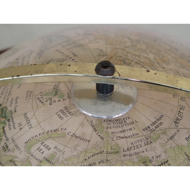 Heritage Collection Lighted World Globe on Stand For Sale - Image 11 of 13