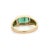 Metal Zambian Emerald 14k Gold East West Signet Ring Size 5.5 For Sale - Image 7 of 11