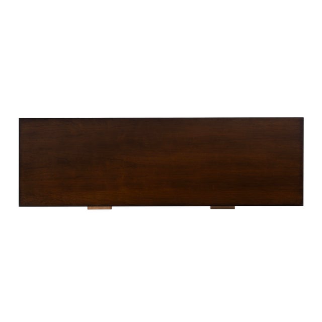 Brown Kai 45 in. W Rectangular Wood 2 Drawer Console Table, Antique Cherry For Sale - Image 8 of 9