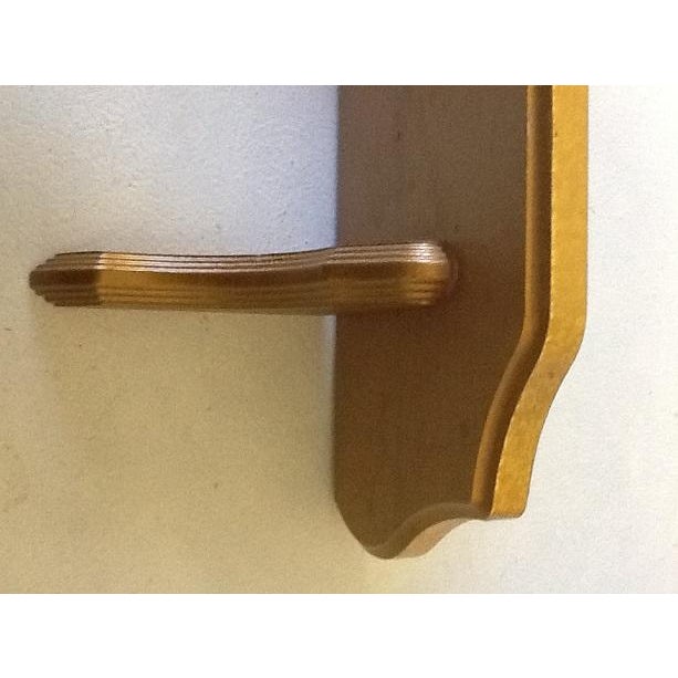 Vintage Gold Wood Wall Shelves With Plate Groove Chairish