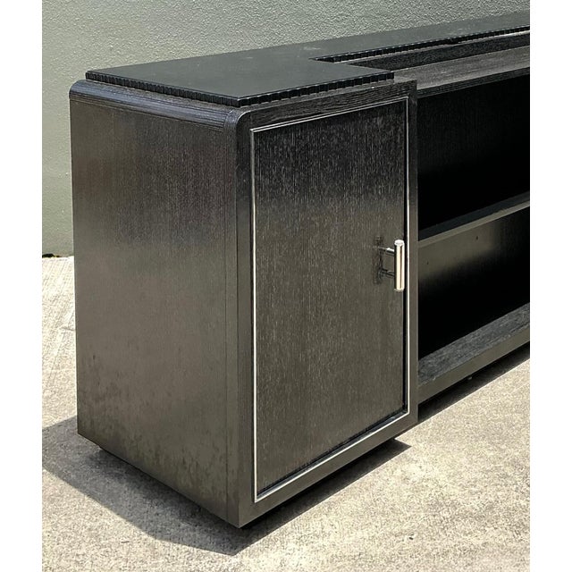 Vintage Ralph Lauren Black Cerused Wood Entertainment Crendenza For Sale - Image 10 of 18