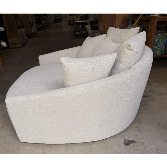 Contemporary Four Hands Llc. Off White Lounger For Sale - Image 3 of 6