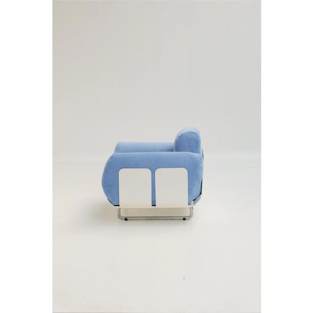 Blue Senzafine Lounge Chairs by Eleonore Peduzzi Riva for Zanotta, 1980s, Set of 2 For Sale - Image 8 of 16