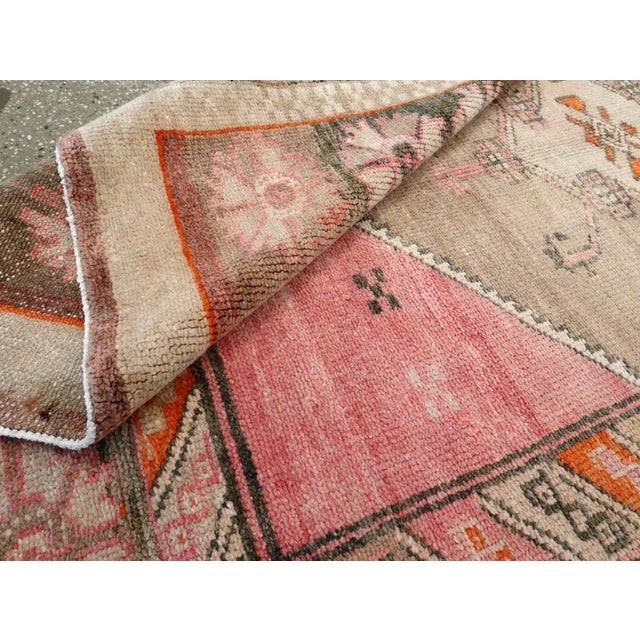 Galerie Shabab Collection Mid-20th Century Turkish Anatolian Wide Gallery Runner For Sale - Image 10 of 10