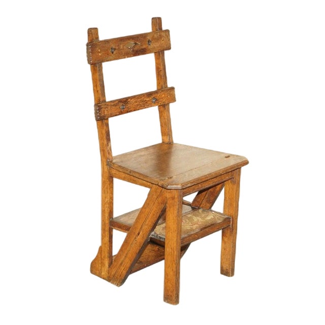 Antique Arts and Crafts Metamorphic Library Steps, 1880s For Sale