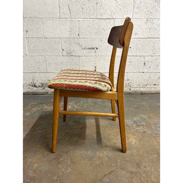 Chestnut 1960s Danish Teak & Oak Dining Chairs - Set of 4 For Sale - Image 8 of 8