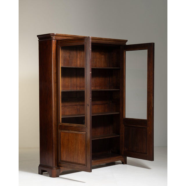19th Century 19th Century France Brown Wood Display Cabinet For Sale - Image 5 of 11