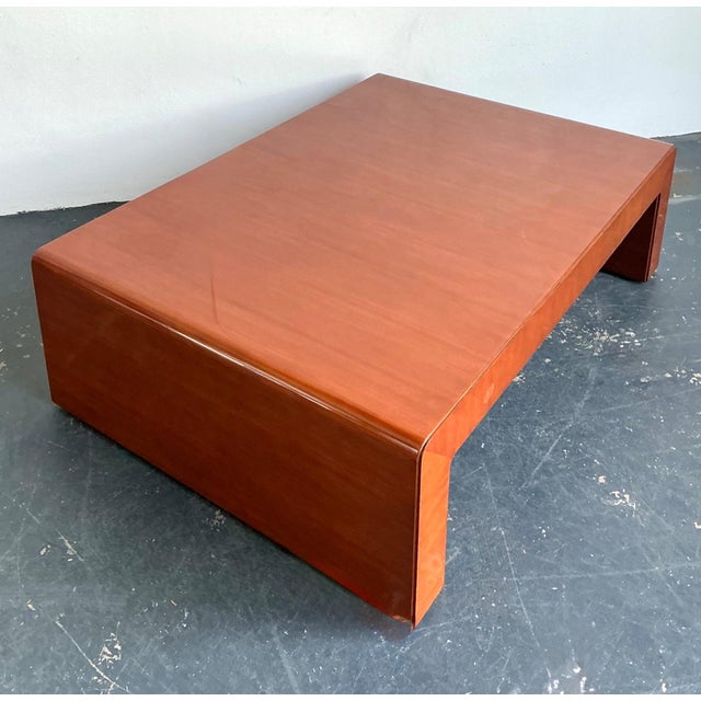 Ralph Lauren Vintage Ralph Lauren “Dalton” Waterfall Wood Coffee Table For Sale - Image 4 of 18