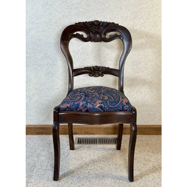 A Pair of Stunning 19th Century Balloon Back Side Chairs For Sale - Image 9 of 11
