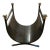 Late 20th Century Jansen Style Brass and Metal Fireplace Storage Basket For Sale