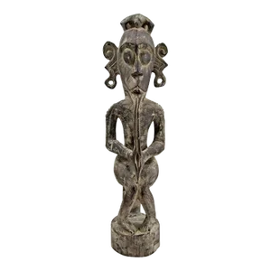 Carved Wood Fertility Deity Figure Circa 20th Century