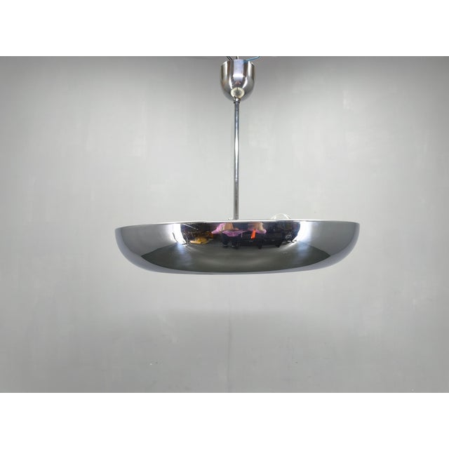 Bauhaus Bauhaus UFO Pendant Lamp by Josef Hurka for Napako, 1930s For Sale - Image 3 of 13