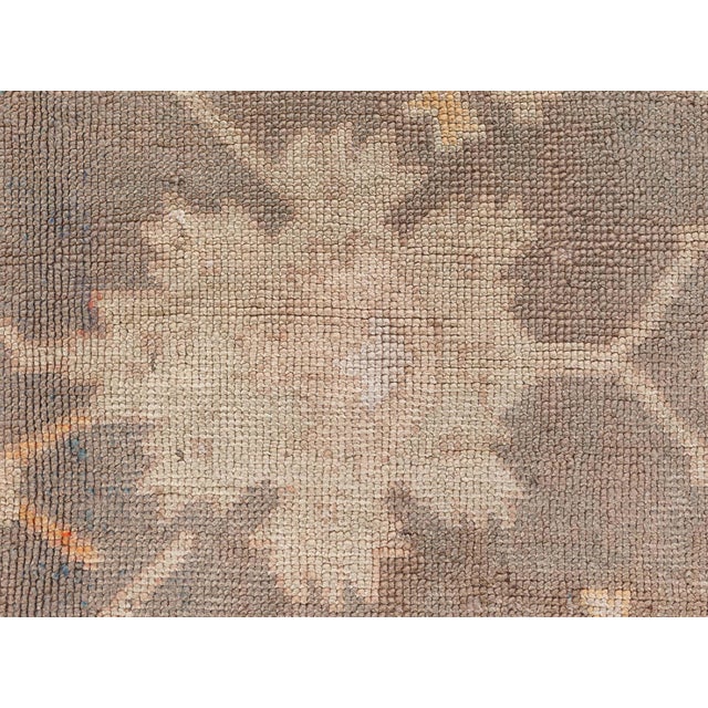 Beige Antique Turkish Oushak Rug For Sale - Image 8 of 12