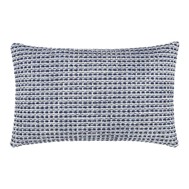 The House Of Scalamandré Heatherton Lumbar Pillow In Navy For Sale