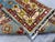 Blue and Burgundy Kazak Wool Runner Rug, Tribal Hallway Rug, 2'9" X 13'1" For Sale - Image 12 of 15