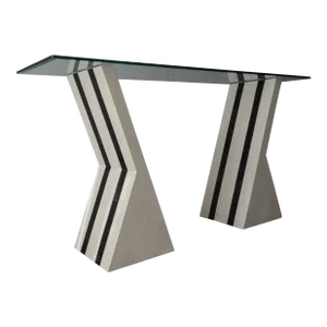 Pair of Tessellated Marble Table Bases by Maitland Smith