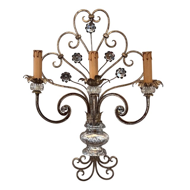 Large Mid-Century Modern Wall Lights by Banci Firenze, Italy, 1960s, Set of 3 For Sale - Image 3 of 9