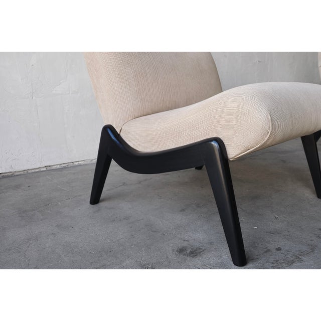 1950s Pair of Mid Century Scoop Lounge Chairs For Sale - Image 5 of 11