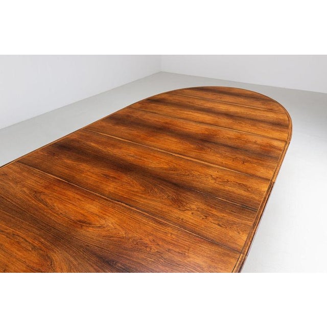 Oval Model 212 Dining Table in Rosewood attributed to Arne Vodder for Sibast, Denmark, 1960s For Sale - Image 7 of 15