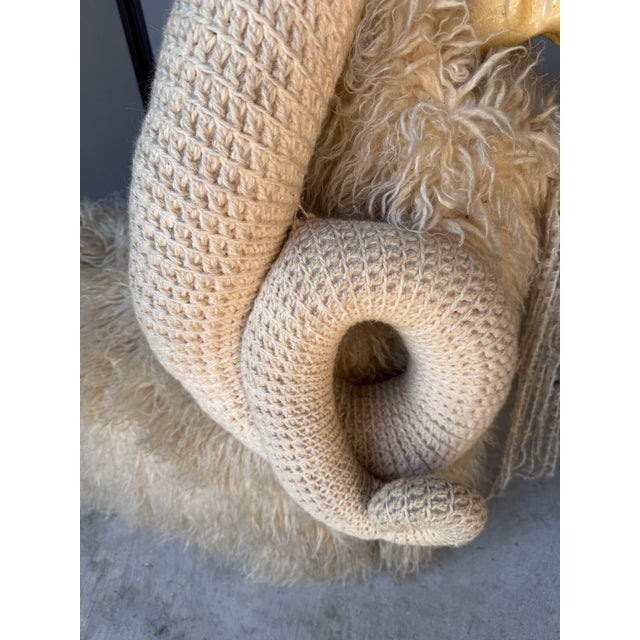 Bench by Edna Cataldo Bighorn Sheep Sculpture Sheep Manner of Francois-Xavier Lalanne For Sale - Image 4 of 18