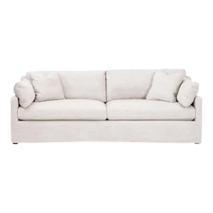 Lena 95" Slope Arm Slipcover Sofa, Bisque