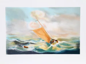 Fioravanti, "Sail in the Storm," Lithograph