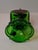 Antique Emerald Green Glass Kerosene Finger Lamp 4-Panel Portrait Pilgrim For Sale - Image 17 of 18