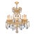 Vintage Venetian Rococo Style Crystal Chandelier Cobalt Blue and Clear Crystals For Sale