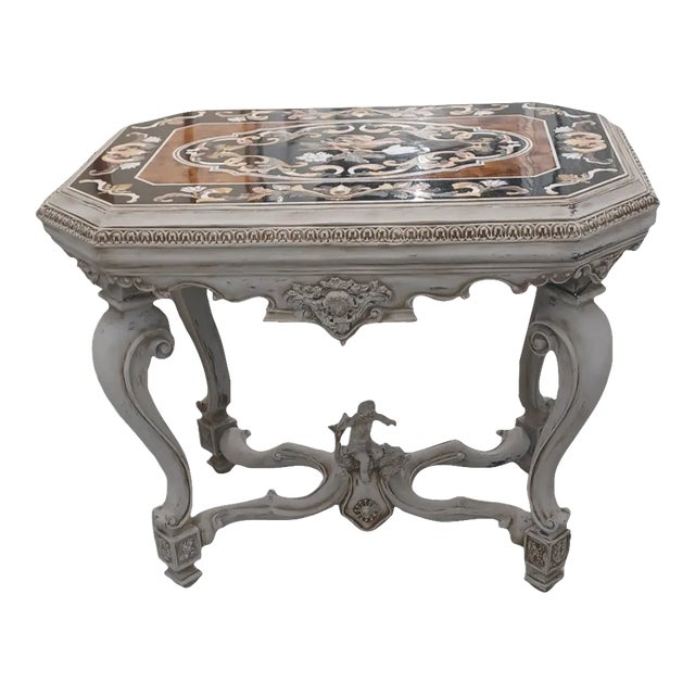 Antique Italian Pietra Dura Table Circa 1880s For Sale