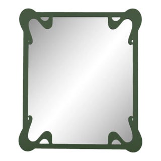 Fleur Home Carnival St. Roch Rectangle Mirror in Duck Green, 24x36 For Sale