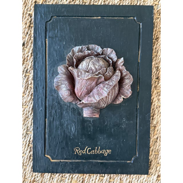 Wood Set/6 Trompe l'Oeil Vegetable Wall Sculptural Art For Sale - Image 7 of 12
