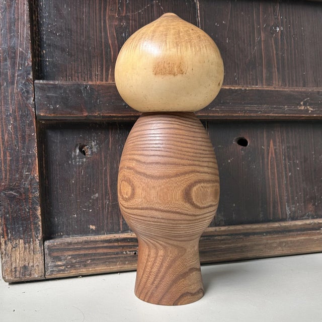 Beige Mushin Kokeshi by Watanabe Masao, Japan, 1960s For Sale - Image 8 of 9