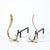 A stunning example of sleek mid-century design, this pair of curvilinear andirons exemplifies the elegance and...