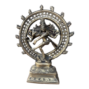 Vintage Indian Brass Shiva Lord of Dance Nataraj Statue
